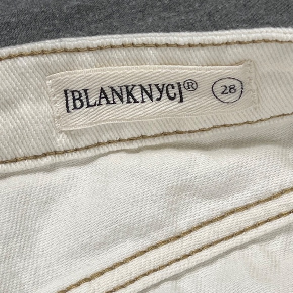 Blank NYC Ecru See You Again Denim High Rise Maxi Skirt 28 100% Cotton Slit 90s - Picture 2 of 13